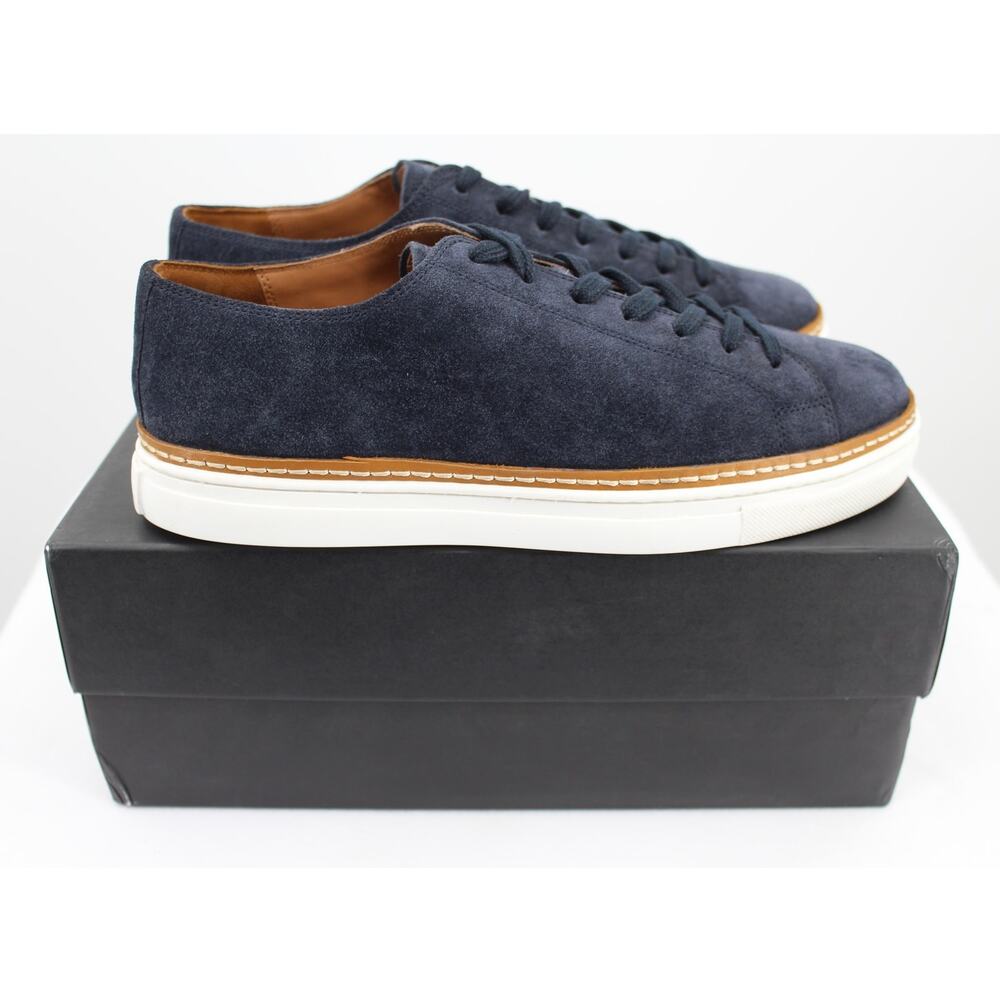 Allen Edmonds Percy Suede Sneaker, Navy Size 9D